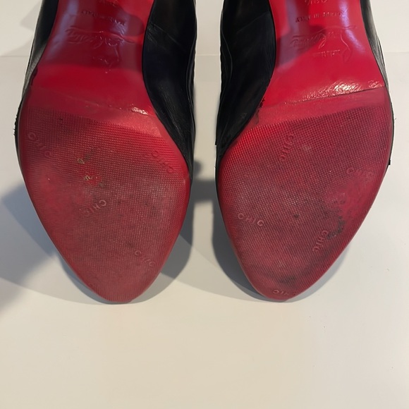 Christian Louboutin Apollonia Boots in black leather size 38.5 - Picture 9 of 10